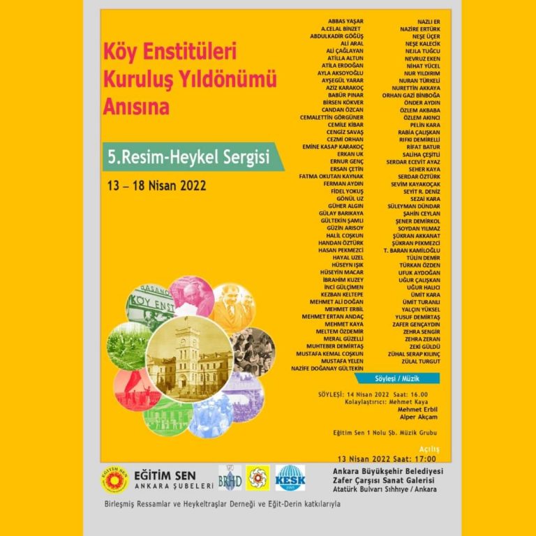 Köy Enstitüleri Kuruluş Yıldönümü Anısına 5. Resim-Heykel Sergisi