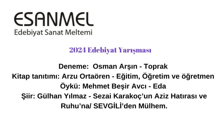 2024 Edebiyat Sanat Meltemi Yarışması Sonuçları!