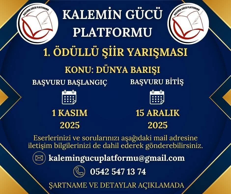 KALEMİN GÜCÜ PLATFORMU ŞİİR YARIŞMASİ