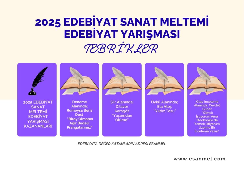 2025 EDEBİYAT SANAT MELTEMİ EDEBİYAT YARIŞMASI SONUÇLANDI