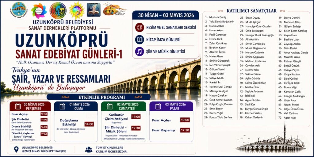 Uzunköprü Sanat ve Edebiyat Günleri’nde Emel Başer ve İnci Yılmaz Şimşek Heyecanı