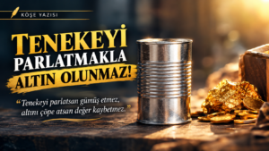 TENEKEYİ PARLATMAKLA ALTIN OLUNMAZ!